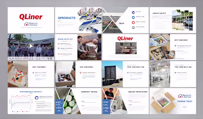 Presentation Design (Powerpoint) for QProducts.