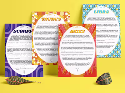 Birth Chart Template Design