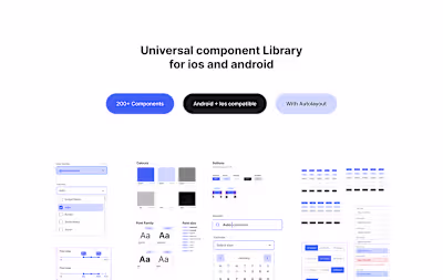 Universal custom Component Library for Android and Ios