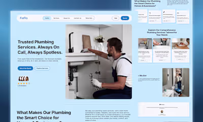 Plumbing Service Landing Page Design