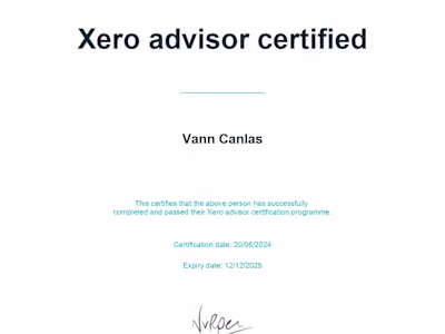 Xero Advisor Certification