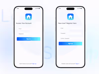  Minimal Login Signup UI for Mobile App