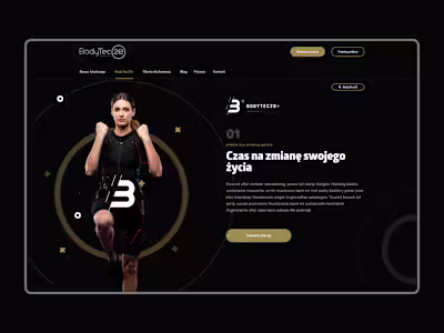 Landing page for EMS fitness studio network
