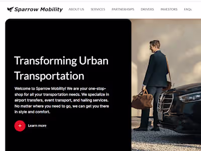Sparrow Mobility: Car Rentals Website