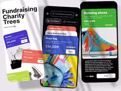 Product Design (UX/UI): Fundraising Mobile App Redesign