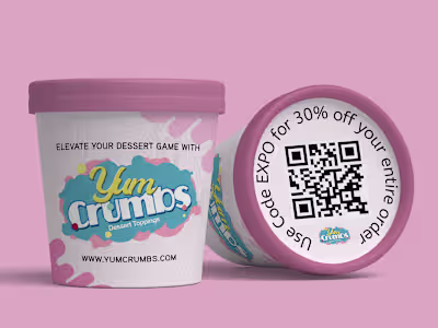 Yum crumbs ice cream cup design by Ohiduzzaman12  on Dribbble