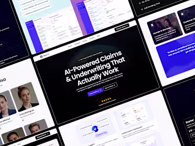 AI Insurance Automation SaaS Website Design