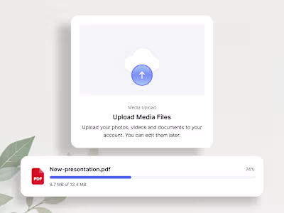 Upload media files ↓ The goal was to keep it light, familiar...