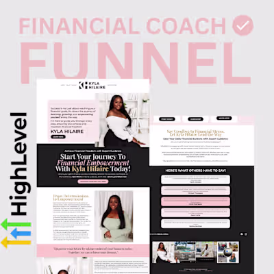 Coaching Funnel & Landing Page Design (GoHighLevel) I design...