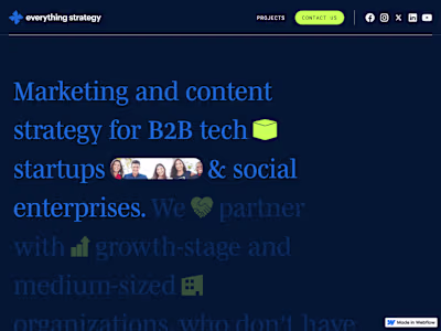 Webflow Development for Everything Strategy