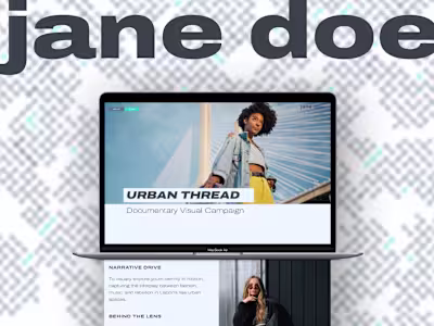 Jane Doe | Concept portfolio for a multidisciplinary artist