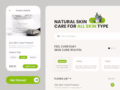 UI UX Design for Skin Care Product