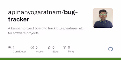 GitHub - apinanyogaratnam/bug-tracker: A kanban project board t…