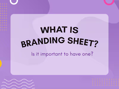 What is branding sheet?
