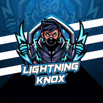 Lightning Knox Gaming Logo Designed