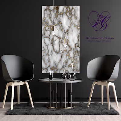 White marble metallic
