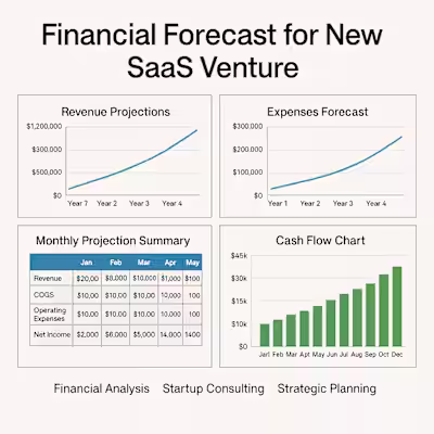 Cash flow Projections for a SaaS Venture (Serie A funded)