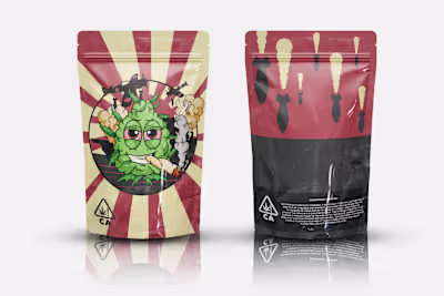 weed package, hemp label, cannabis mylar bag design