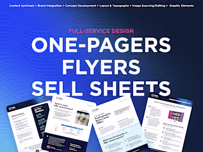 TECH BRANDING | FLYERS, ONE-PAGERS, SELL SHEETS, CASE STUDIES