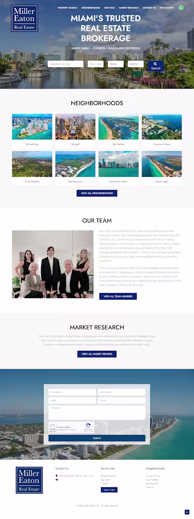 Website Development for Miller Eaton Real Estate