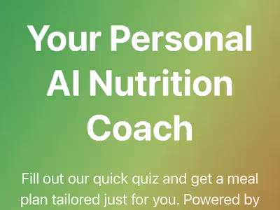 NutriAI - Your Personal AI Nutrition Coach
