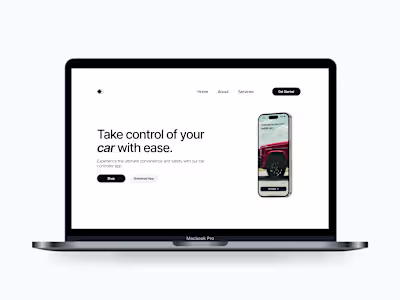 A Modern Hero Section for a Car Company