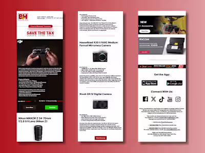 Modern Email Design for B&H Product Promotion