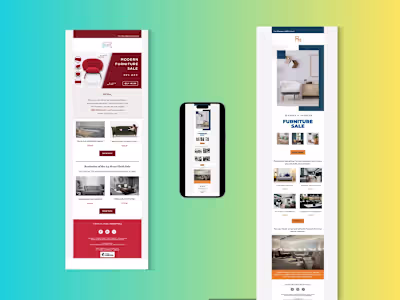 Modern furniture promotional email template