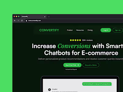  Framer Landing page for Convertify (Dark + Light mode)