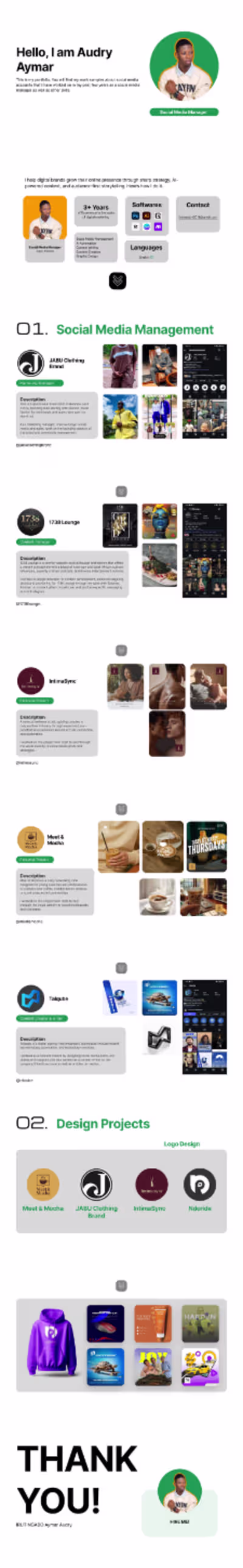 Content creation and account management projects