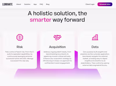 Luminate Framer Landing Page