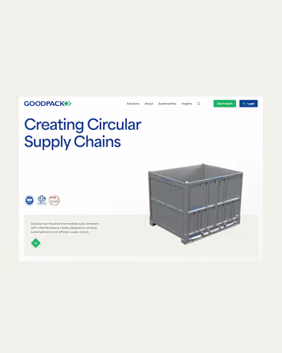 Transforming Goodpack's Site: Sustainable Webflow Redesign