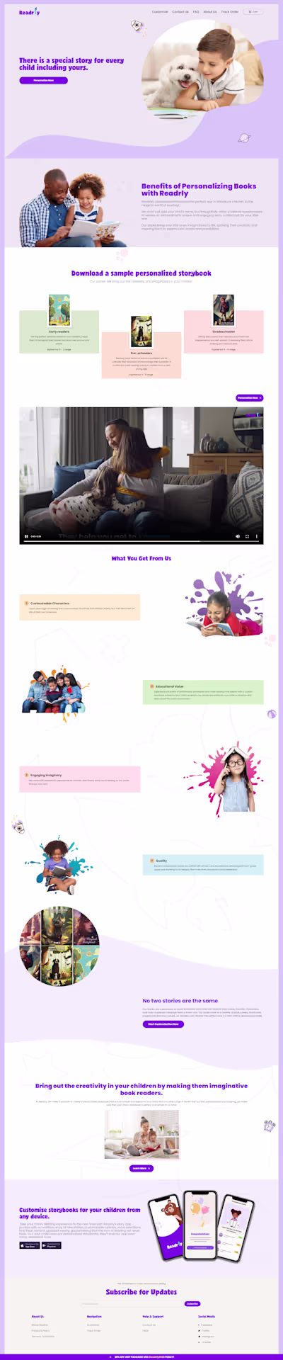 Readily Landing page