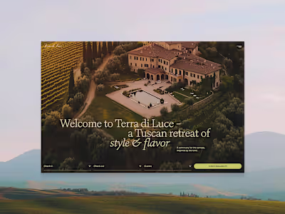 Website for the winery and hotel in Tuscany