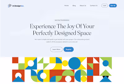 Dashboard + landing page