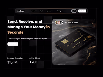 Swiftpay – Digital Wallet Landing Page Redesign