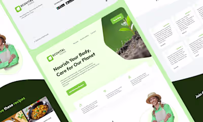 Eco Brand Landing Page on Behance