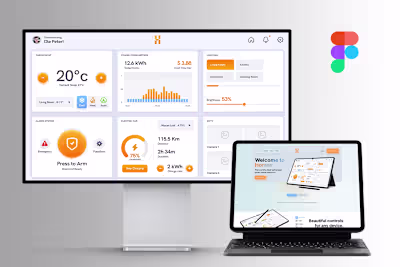 UI and UX Design for Smarthome web app 