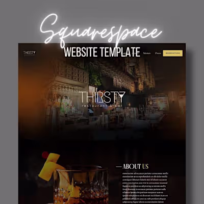 Squarespace Restaurant Website Template 