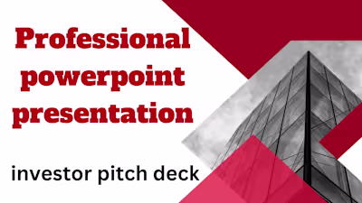 I will design a stunning pitch deck for business