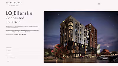 Web Design for new Property Development