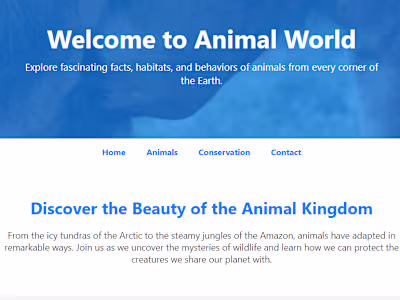 Welcome to Animal World