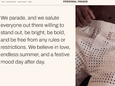 Naming for Personal Parade