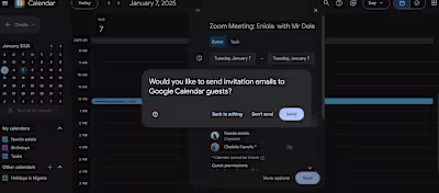 Scheduling Meetings on Google Calendar