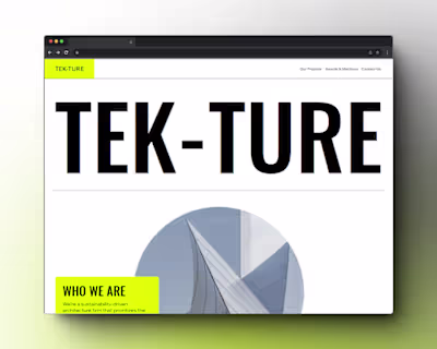 Website Development for Tek-Ture