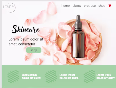 Mock-up Web Design--- Lovely Skincare 