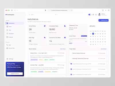 Notespace - Advanced Note Taking & Productivity Dashboard SaaS