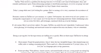 TikTok and the Evolution of Gen Z Dating