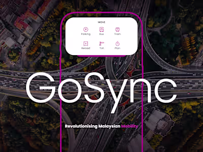Mobility App, GoSync | UI/UX Design
