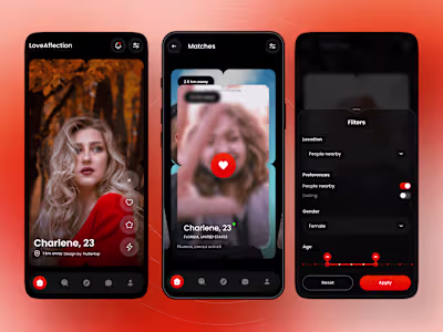 Love Affection Dating App Design UIKit 